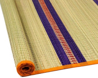 Tapis en herbe de Korai fait main naturel grande taille, tapis de couchage, tapis de pique-nique, tapis de yoga, tapis sitol pati, tapis, tapis pour bébé, tapis de sol, tapis de paille