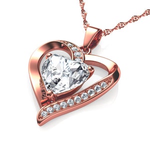 Collier Rose - Argent sterling 925 plaqué or 18 carats Dephini