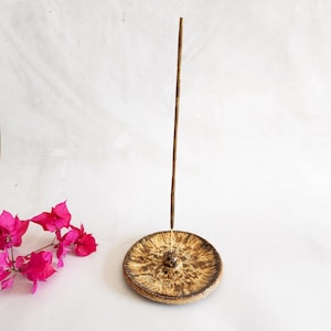 Handgemachter Weihrauchhalter aus Keramik |  Räucherstäbchenhalter | Palo Santo Halter | Kristallschale | Keramik Geschenke