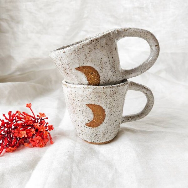 Handmade Ceramic Mug | Handmade Moon Ceramic Mug | Ceramic coffee cup | Ceramic Expresso cup | Tea Cup | Rustic Ceramic