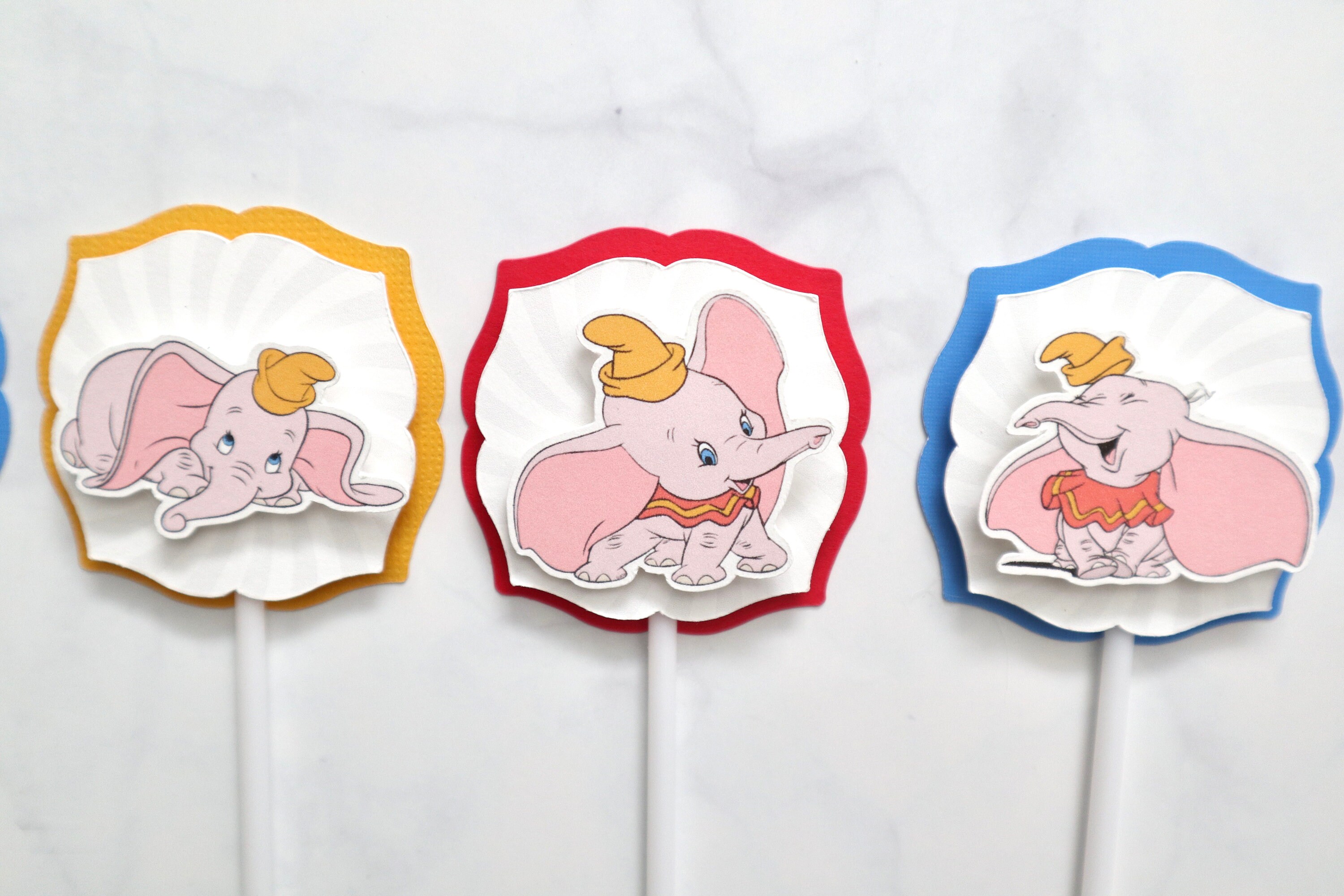 Dumbo Inspired Cupcake Toppers Etsy