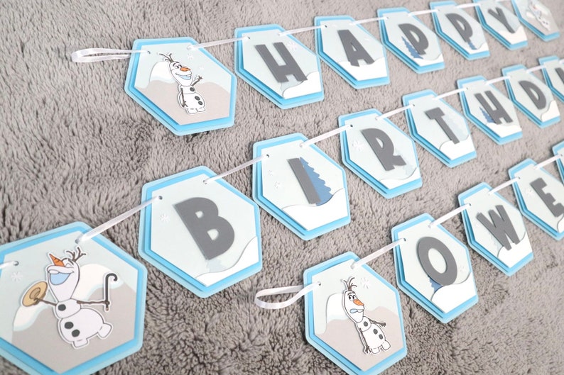 Olaf Birthday Banner.