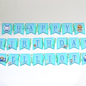 Bannière d&#39;anniversaire inspirée des Octonautes
