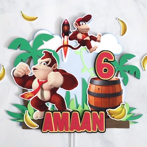 Donkey Kong Inspired Cake Topper | Donkey Kong Party Favors