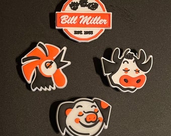 Barbecue Restaurant 4 pc shoe charm set