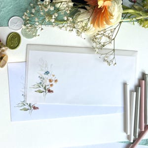decorative envelope/gift envelope/wedding invitation /valentine envelope/envelope for money/flowers/floral pattern/sheer envelope/DL size