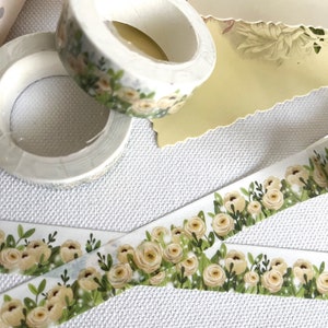 washi tape fleurs/masking tape/paper tape/bande décorative/floral/mariage/scrapbook/DIY/lettre/invitation/téléphone/photo/album
