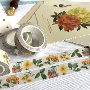 washi tape fleurs/masking tape/paper tape/bande décorative/floral/mariage/scrapbook/DIY/lettre/invitation/téléphone/photo/album
