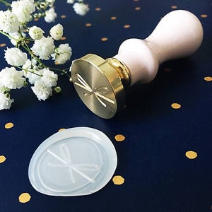 Noeud de cachet de cire en métal/timbre de sceau de cadeau/tampon de cire de manche en bois/timbre de sceau d'invitation/timbre de sceau de mariage/timbre de cire à cacheter/colis