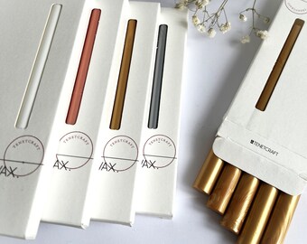 wax sticks/wax sticks for glue gun/melting wax for stamps/luxury sealing wax sticks /invitation/wedding/diy/decor/5 pcs