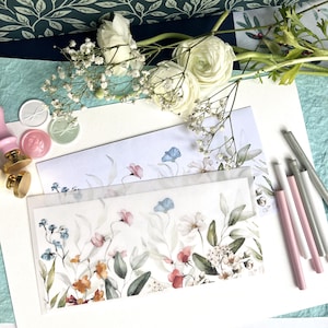 decorative envelope/gift envelope/wedding invitation /valentine envelope/envelope for money/flowers/floral pattern/sheer envelope/DL size