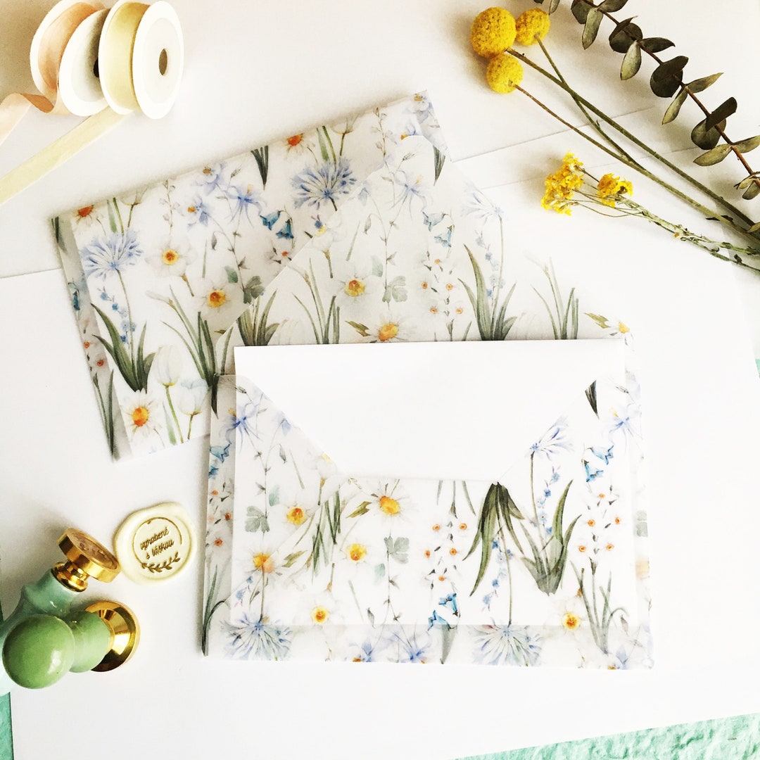 Subtle Envelope Handmade Envelope/semisheer Envelope/wedding Invitation Envelope ...