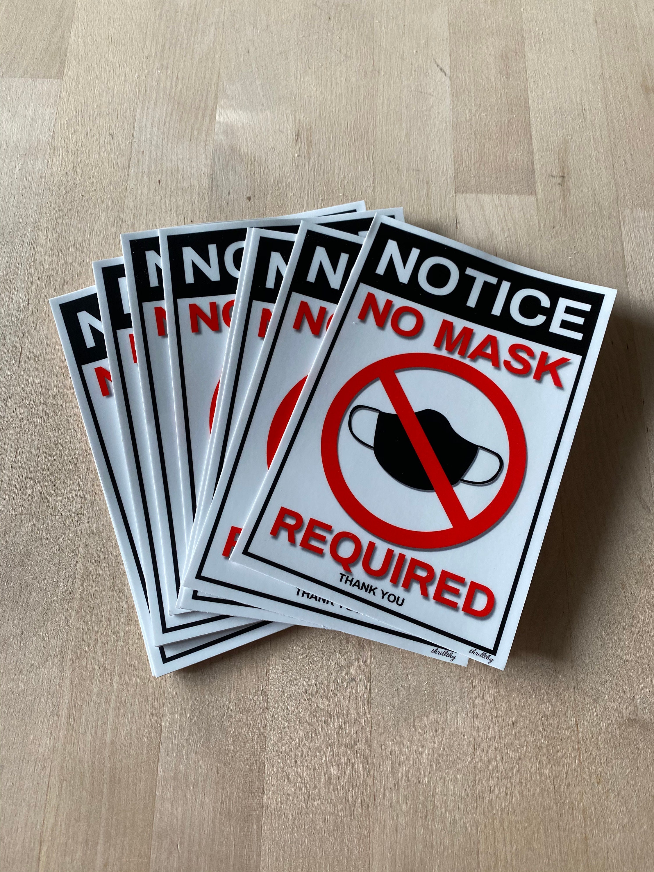 No Mask Required Sticker Decal Bumper Sticker Funny - Etsy