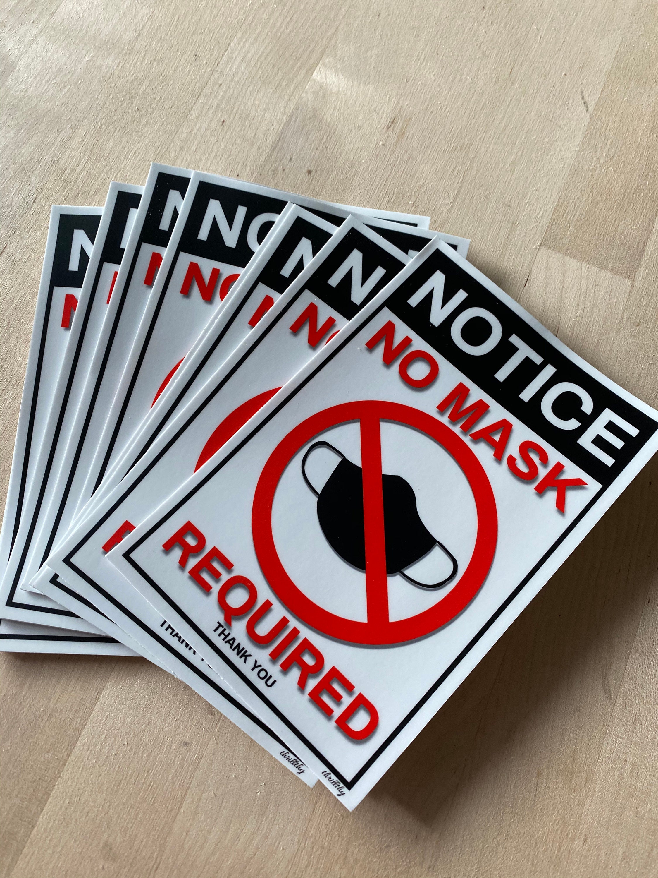 No Mask Required Sticker Decal Bumper Sticker Funny - Etsy