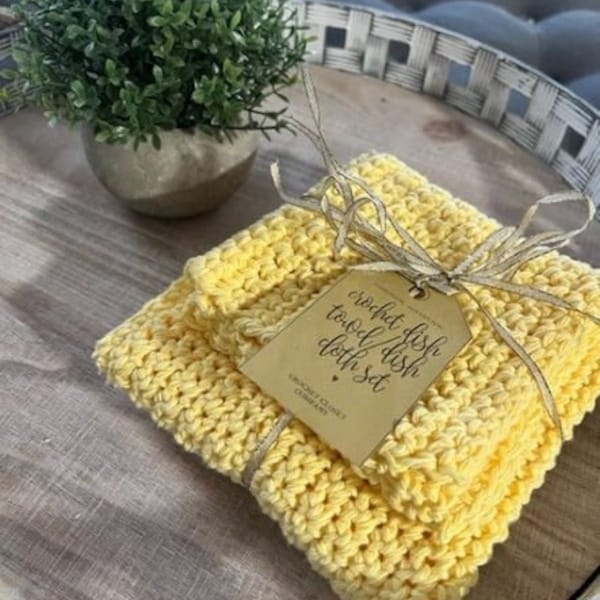 Crochet Dish Towel/Dish Cloth Set