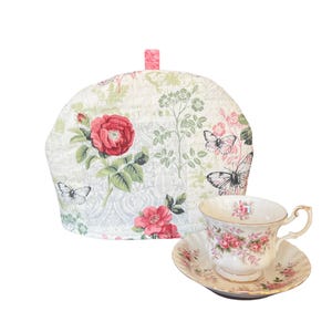 Tea Cozies, Tea Pot Cozy, Teapot Cover, Floral Teapot Cozy, Cozies, Floral Cozies, Birds and Butterflies Tea Cozy, Insulated Tea Cozy, Gift