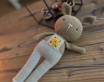 Amigurumi Häschen-Puppe, gehäkeltes Tier,Babygeschenk,Kuscheltier, Häschen