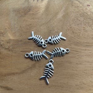 Fish Bone  charm   16mm