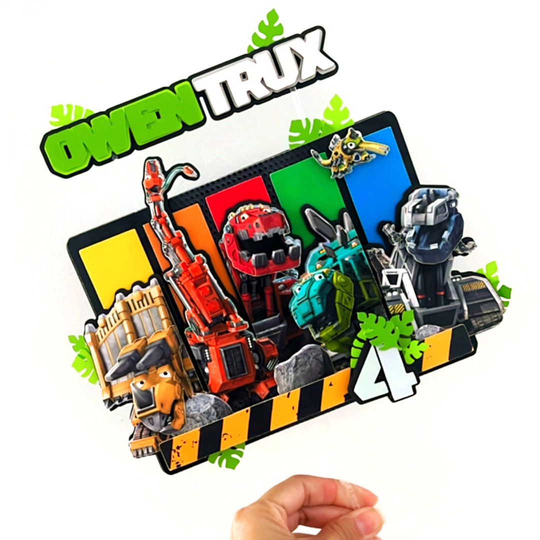 Dinotrux Edible Cake Topper Premium Wafer Paper Birth vrogue.co