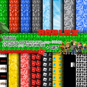 Roblox Digital Papers, Roblox-achtergronden, Roblox Papers, Plakboek, Afdrukbaar digitaal papier, Roblox