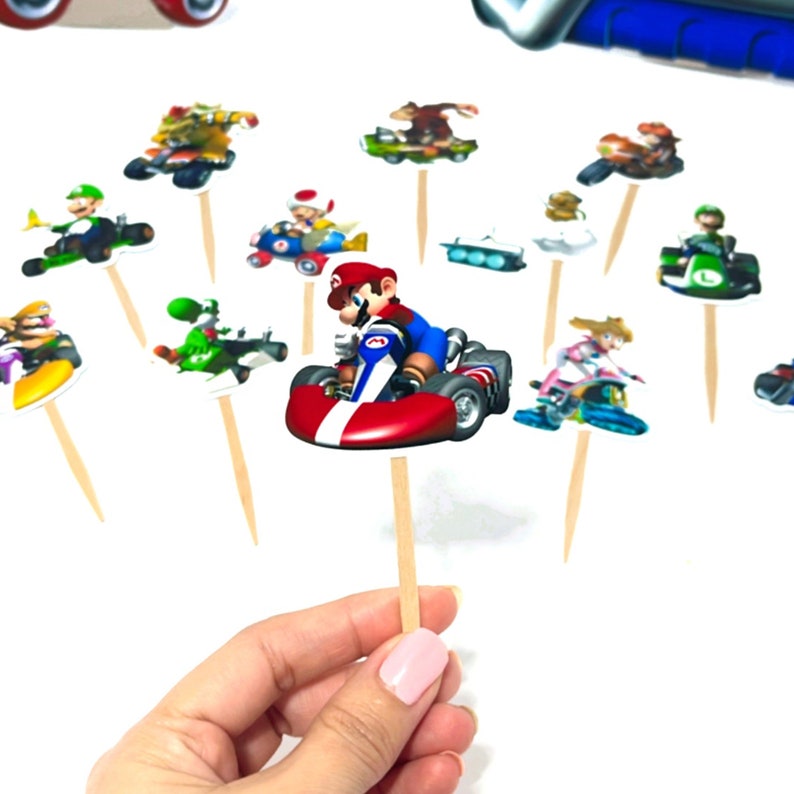 Kit Party Super Mario Car Mario Car Cake Topper Box Party Etsy
