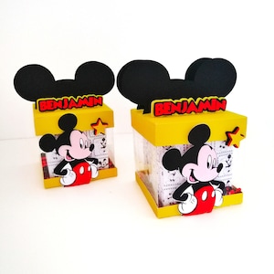 Mickey Mouse Party Favor Boxes, Mickey favor box, Mickey birthday party, Mickey treat box, Mickey Party decor