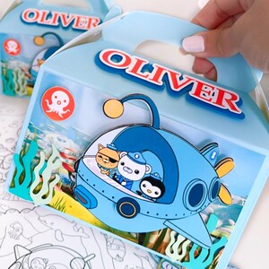 Octonauts Lunch boxes, Captain Barnacles, Octonauts Party, Octonautas Gable box party