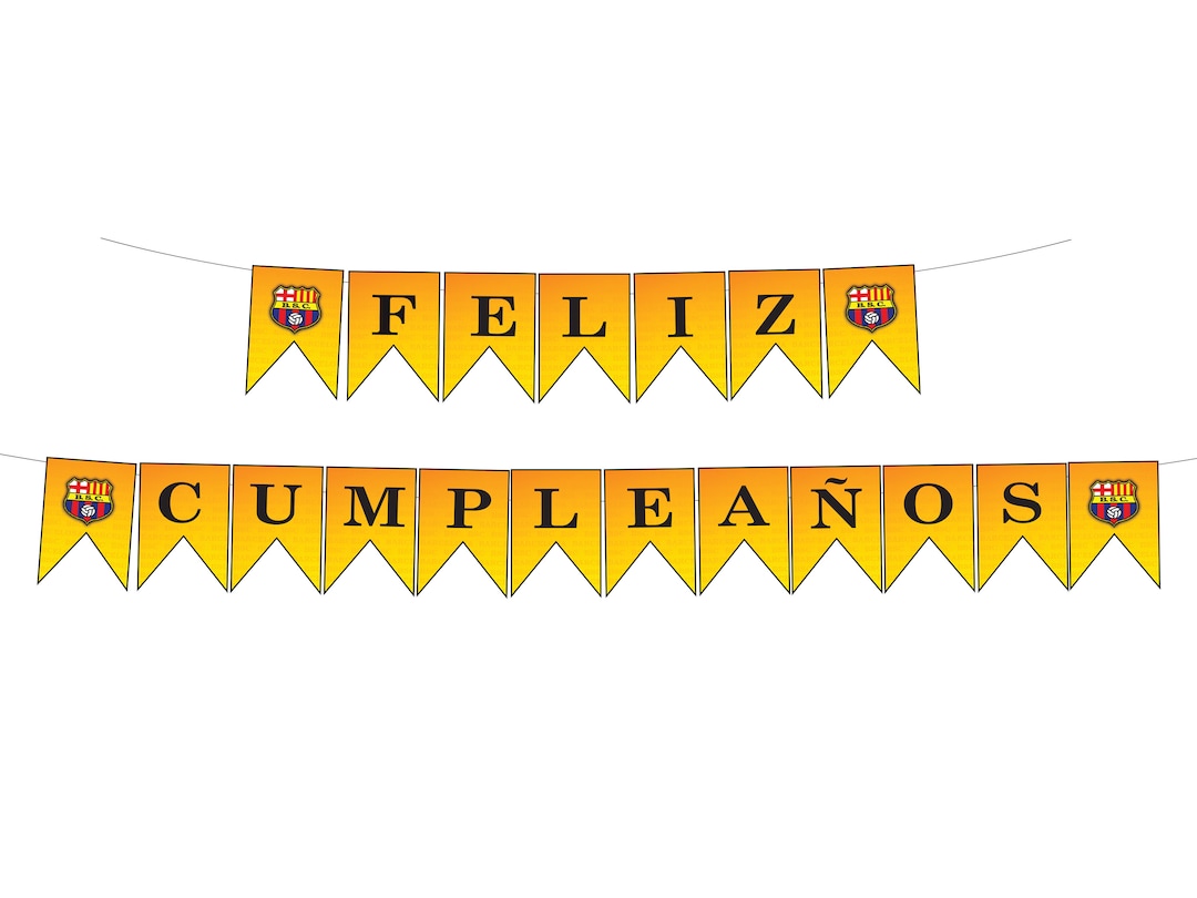 Barcelona Ecuador Guirnalda Feliz Cumpleaños - Etsy
