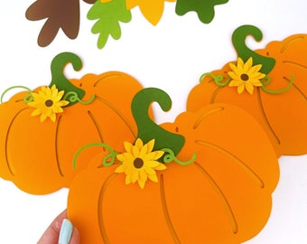 Banner, Fall decor garland, Pumpkins banner, Thanksgiving garland, Autumn decor, Pumpkin garland