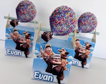 Up birthday party, Up favor box, Up party decorations, Up party supplies, Up theme party