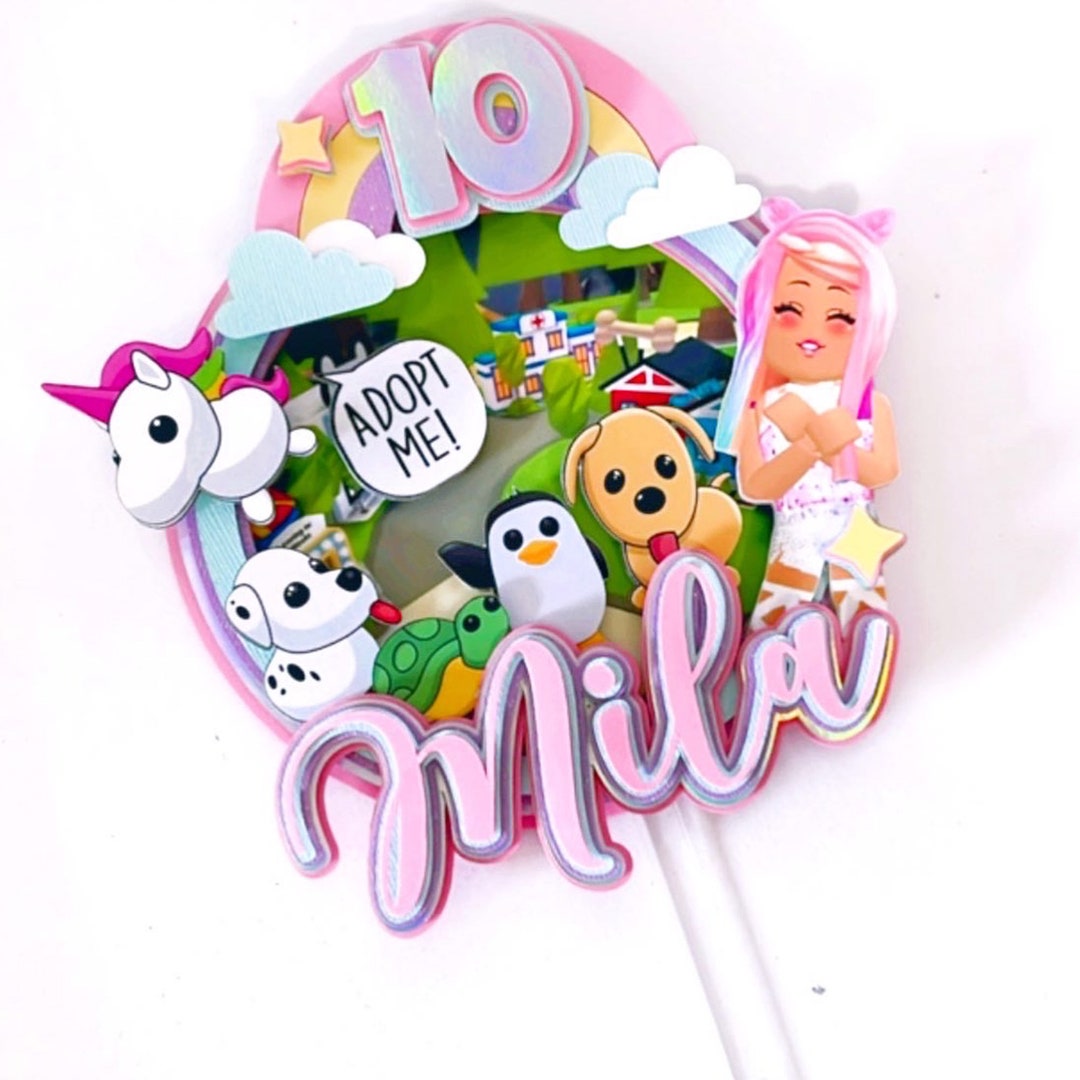 Cake Topper, Adopt Me Roblox Party Decorations, Adopt Me Roblox Cake