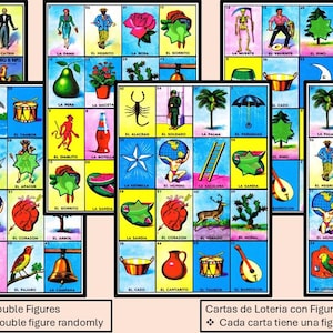 Cartas de lotería (dobles)
