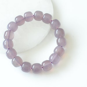 Purple Chalcedony Bracelet, AAAA Grade, 11mm Rare to find