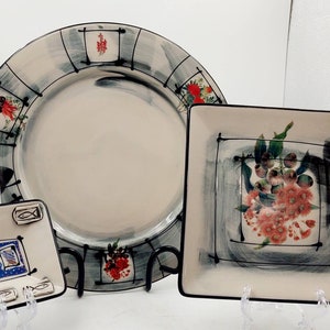 Trio of Vintage Australian Art Studio Pottery/Ceramic Plates, by Sue James (Bendigo), Display Plates, Gift for a Friend,Housewarming Present