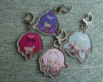 Honkai Star Rail Chibi Keychains (Kafka, Bronya, Seele, March 7th)