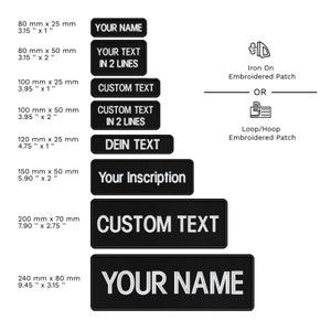Personalized Embroidered Name Patch – Custom Text, Country Flag, Tactical Military Badge, Iron On / Sew On, Velcro Optional