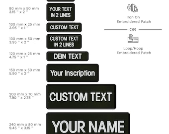 Custom Embroidered Name Patch, Iron On or Sew On