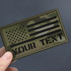Anpassad Forward Us-flagga, Patch Infraröda reflekterande lappar Militära lappar laserskurna lappar morallappar