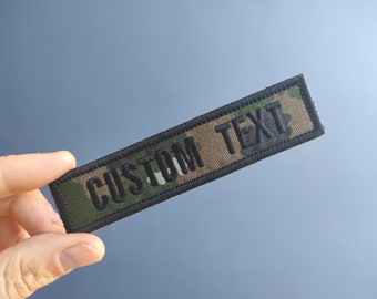 Personalisierte Militär Patches, Benutzerdefinierte Stickerei Namen Patches, Tarnmuster Tarnmuster Name Patch für Tarnuniform