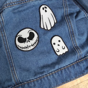 Mini Cute Ghost Patch, Glow in the Dark Halloween Funny Iron on Patch ...