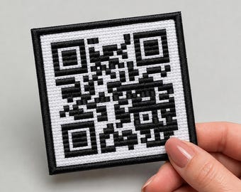 Rick Astley 2x2 inch "Never Gonna Give You Up" Rickroll QR Code Embroidered Patch, Meme