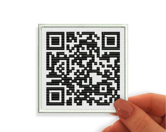 QR-Code-Patch, Individuell gestickter QR-Code-Patch, Aufnäher zum Aufbügeln, Lieder, Instagram, Websites, kpop RV, Applikation, personalisierter QR-Code,