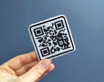 QR Code Patch Never Gonna Give You Up - Etsy