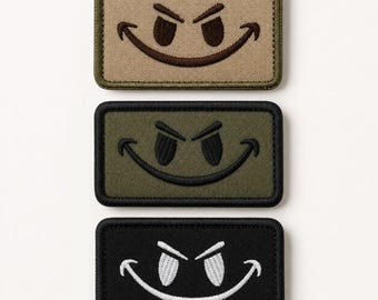 Evil Smile Face Patch-Gothic Punk Owen Eye Smiling Face, Backpack, Hat Badge, Easy Paste Without Sewing-Horror Smile Decoration