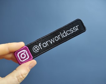 Instagram Logo Custom Name Tag Patch, Embroidered Social media Badge