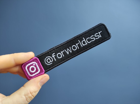 Instagram Logo Custom Name Tag Patch, Embroidered Social media Badge
