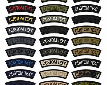 Military Name Embroidery Patch, Tactical Moral Name Patch for Camouflage Uniform, Arc Custom Name Tape Text Brand Morale Tactics