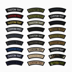 Arc Custom Name Tape Text Brand Morale Tactics Military Embroidery Patch, Tactical Moral Name Patch for Camouflage Uniform