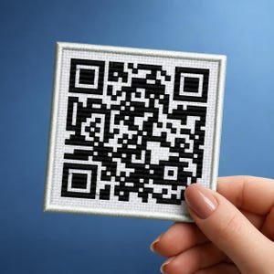 Custom Embroidered QR Code Iron-On Patch