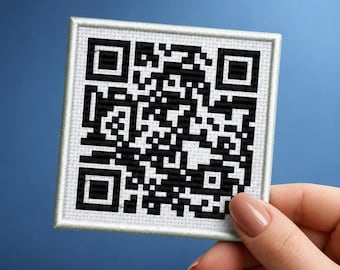 Custom Embroidered QR Code Iron-On Patch